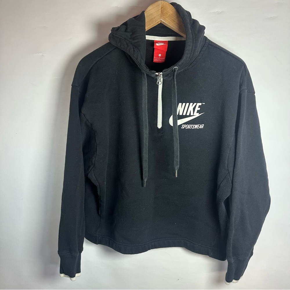 Nike Black and White Hoodie